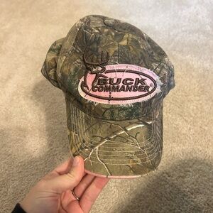 Pink and camo buck commander hat